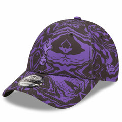 New Era Tottenham Hotspur New Era Allover Print 9FORTY Adjustable Hat - Black/Purple