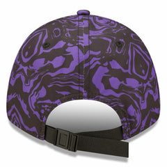New Era Tottenham Hotspur New Era Allover Print 9FORTY Adjustable Hat - Black/Purple