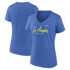Los Angeles Chargers Women's Shine Time V-Neck T-Shirt Powder Blue - Fanatics