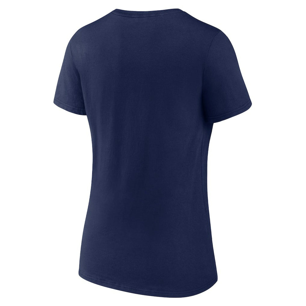 New England Patriots Women's Shine Time V-Neck T-Shirt Navy - Fanatics