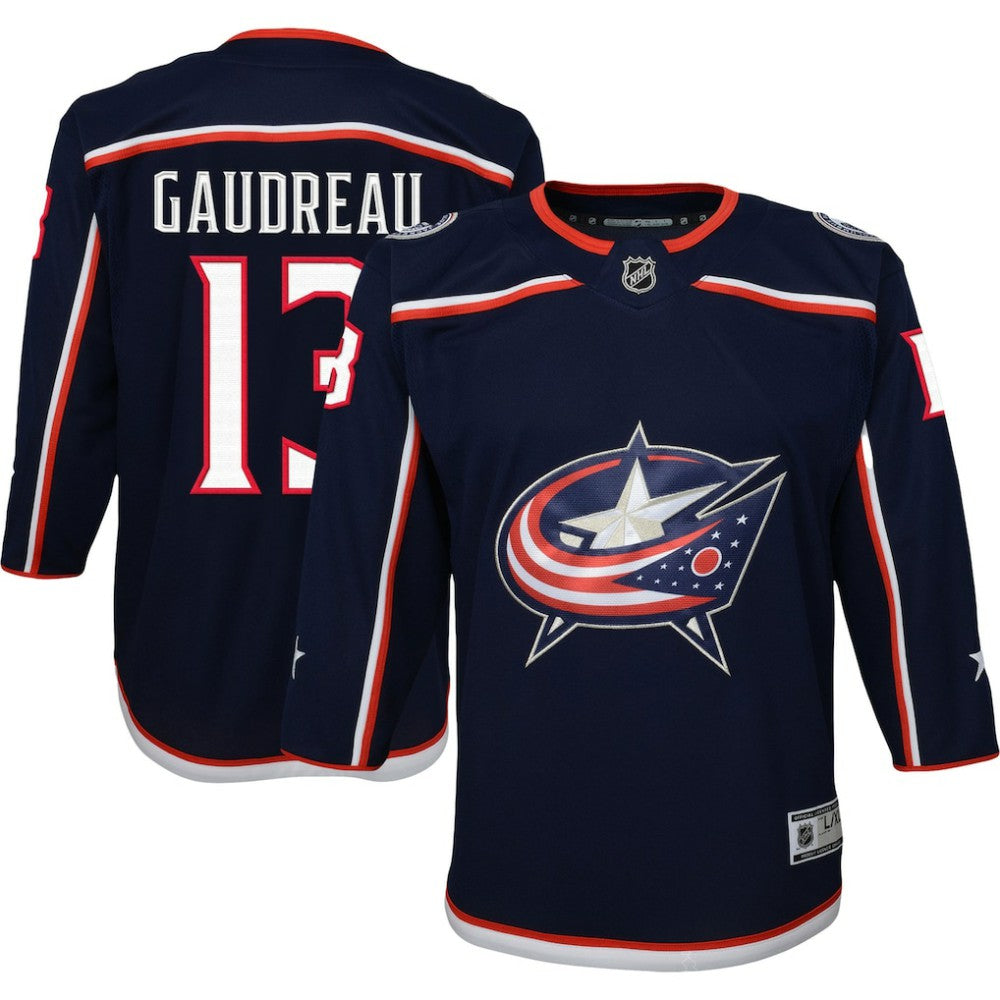 Johnny Gaudreau Columbus Blue Jackets Youth 2022/23 Premier Player Jersey - Navy | NHL Jerseys