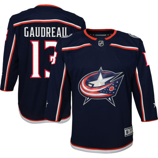 Johnny Gaudreau Columbus Blue Jackets Youth 2022/23 Premier Player Jersey - Navy | NHL Jerseys