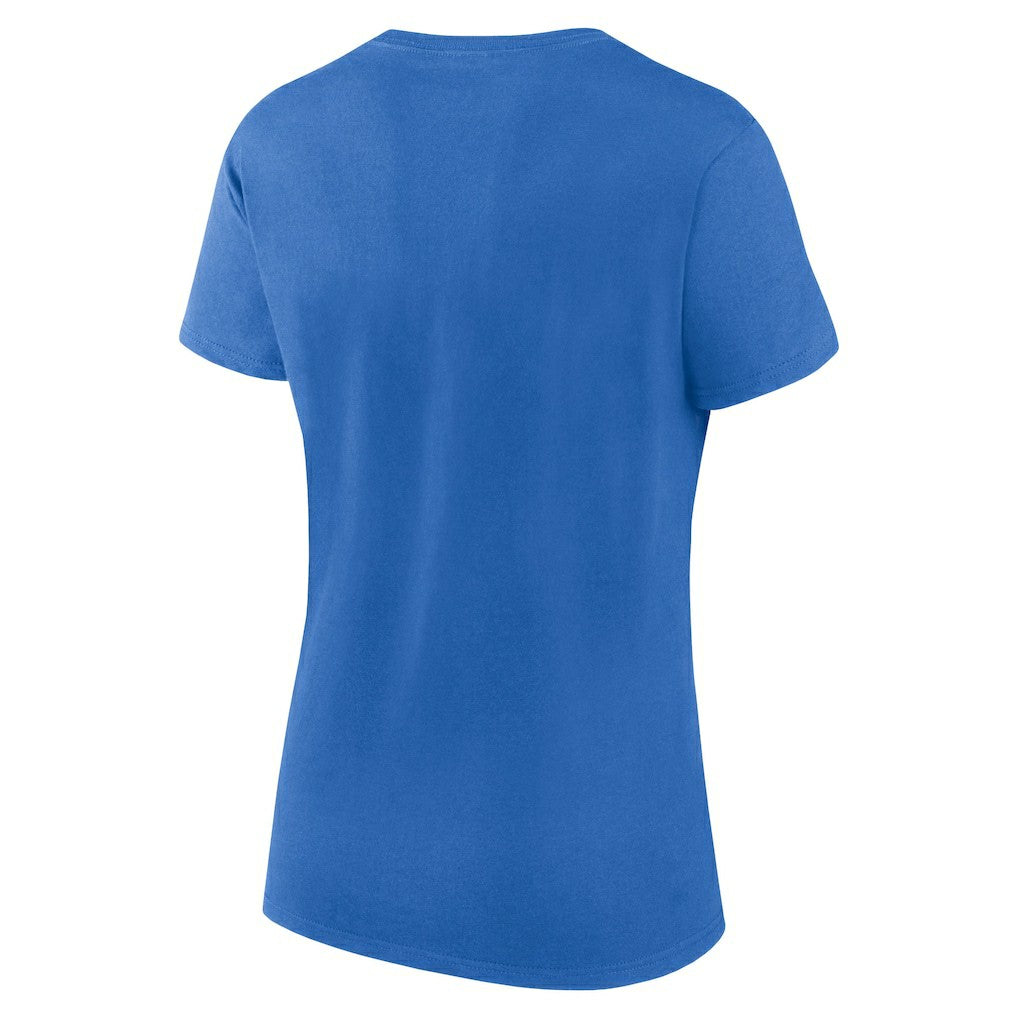 Los Angeles Chargers Women's Script T-Shirt & Shorts Lounge Set Powder Blue/Heather Charcoal - Fanatics