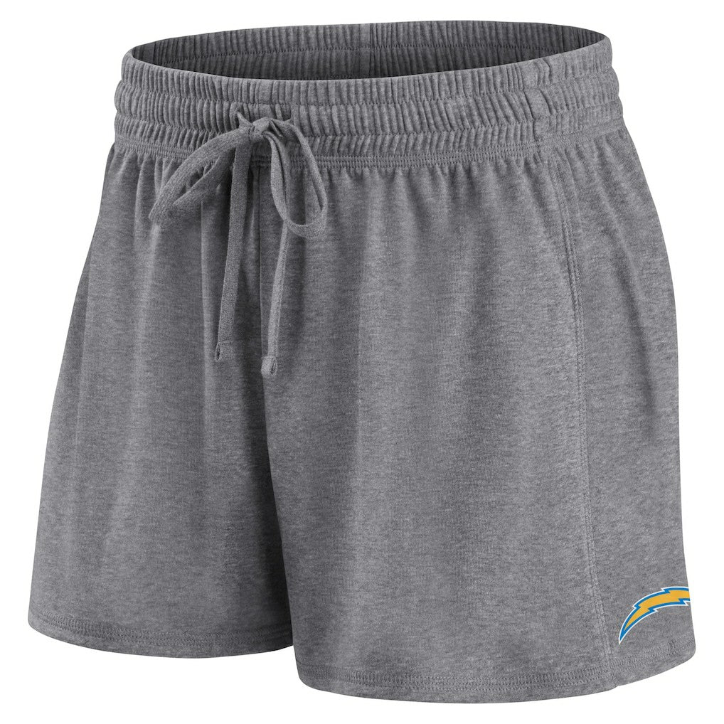 Los Angeles Chargers Women's Script T-Shirt & Shorts Lounge Set Powder Blue/Heather Charcoal - Fanatics