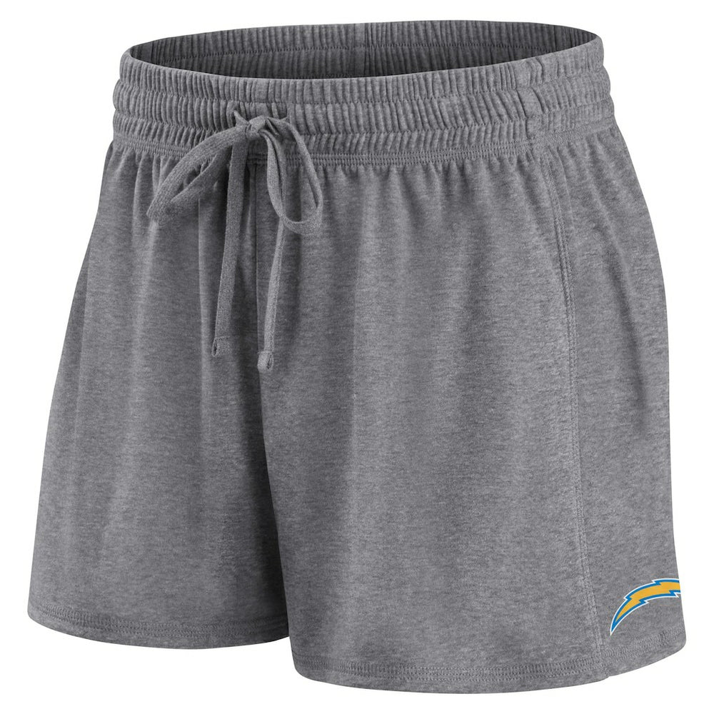Los Angeles Chargers Women's Script T-Shirt & Shorts Lounge Set Powder Blue/Heather Charcoal - Fanatics