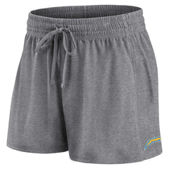 Los Angeles Chargers Women's Script T-Shirt & Shorts Lounge Set Powder Blue/Heather Charcoal - Fanatics