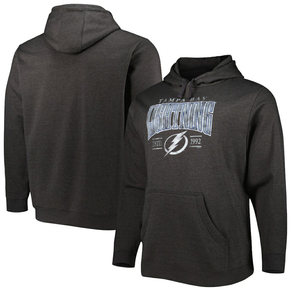 Tampa Bay Lightning - Fanatics Big & Tall Dynasty Pullover Hoodie Heather Charcoal