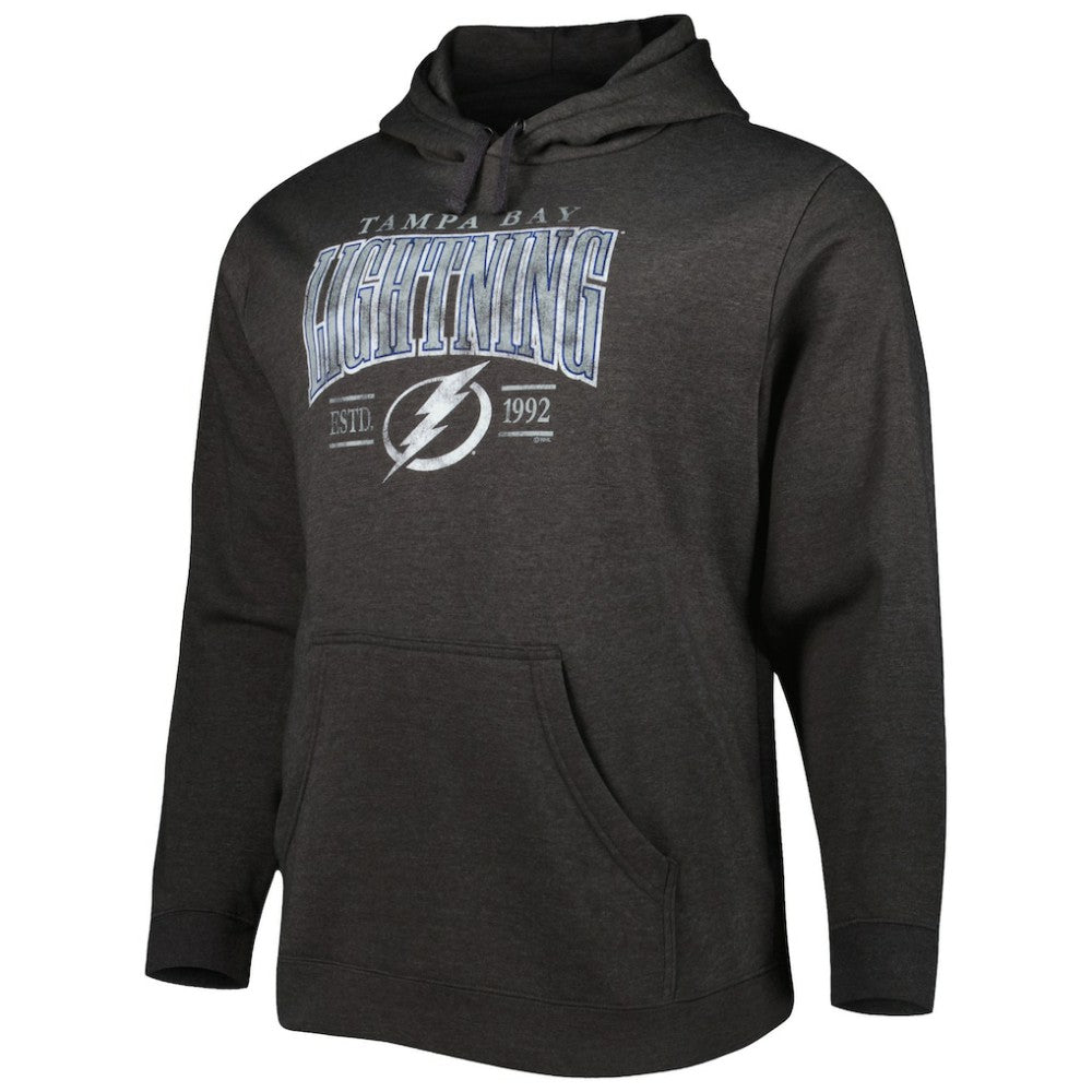 Tampa Bay Lightning - Fanatics Big & Tall Dynasty Pullover Hoodie Heather Charcoal