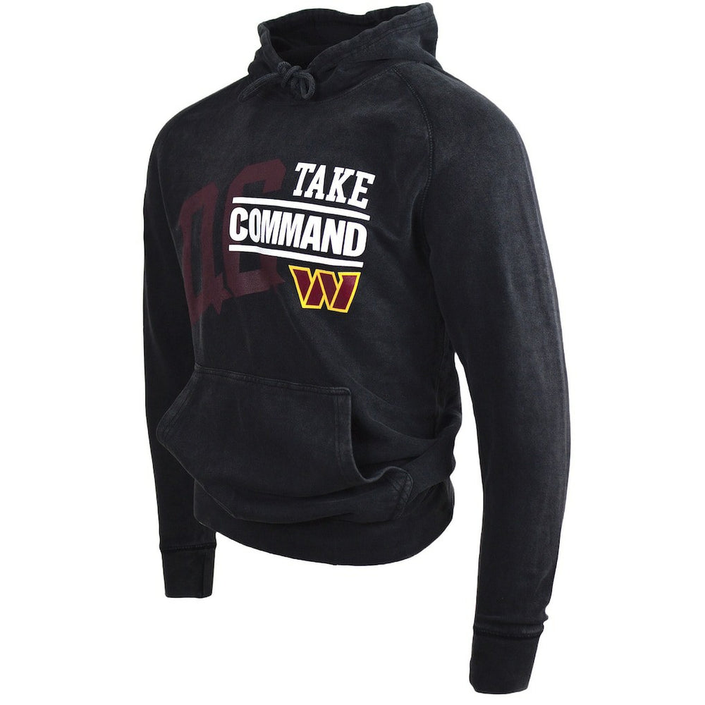 Take Command Washington Commanders DC PROPER Unisex Mineral Wash Vintage Pullover Hoodie Black - NFL