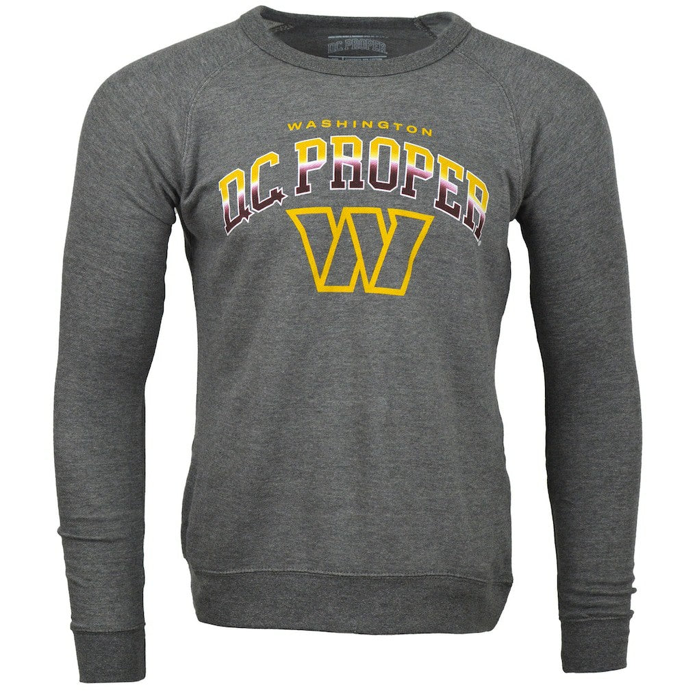 Washington Commanders DC PROPER Signature Raglan Vintage Pullover Sweatshirt Heather Gray - NFL