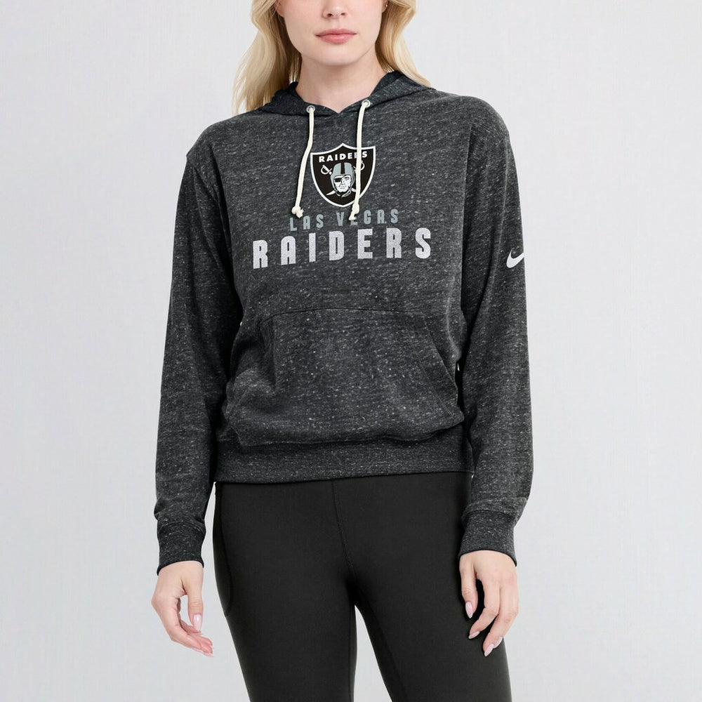 Las Vegas Raiders Women's Gym Vintage Lightweight Pullover Hoodie Black - Nike