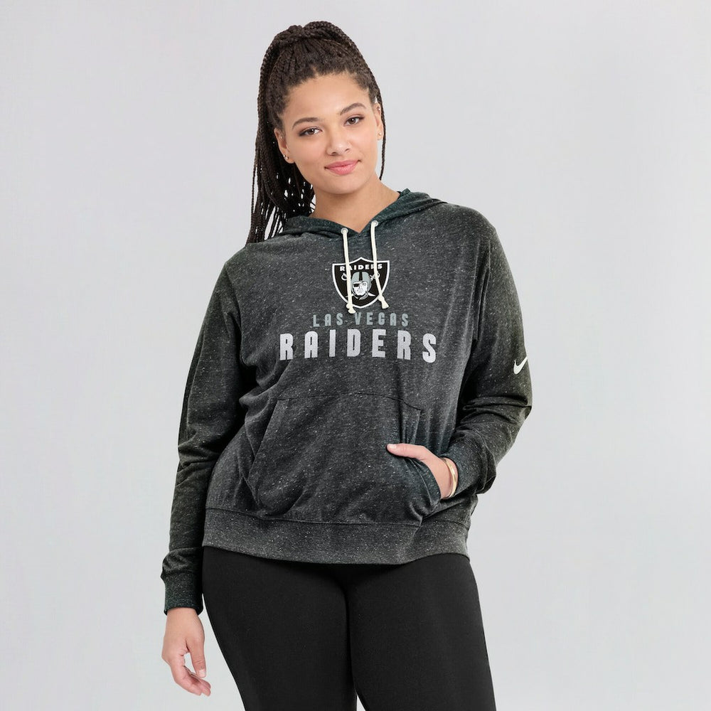 Las Vegas Raiders Women's Gym Vintage Lightweight Pullover Hoodie Black - Nike