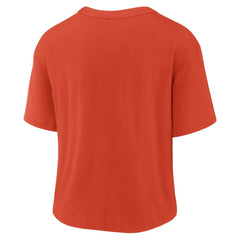 Cleveland Browns Women's High Hip Fashion T-Shirt Orange/Brown - Nike