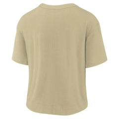 New Orleans Saints Women's High Hip Fashion T-Shirt Gold/Black - Nike
