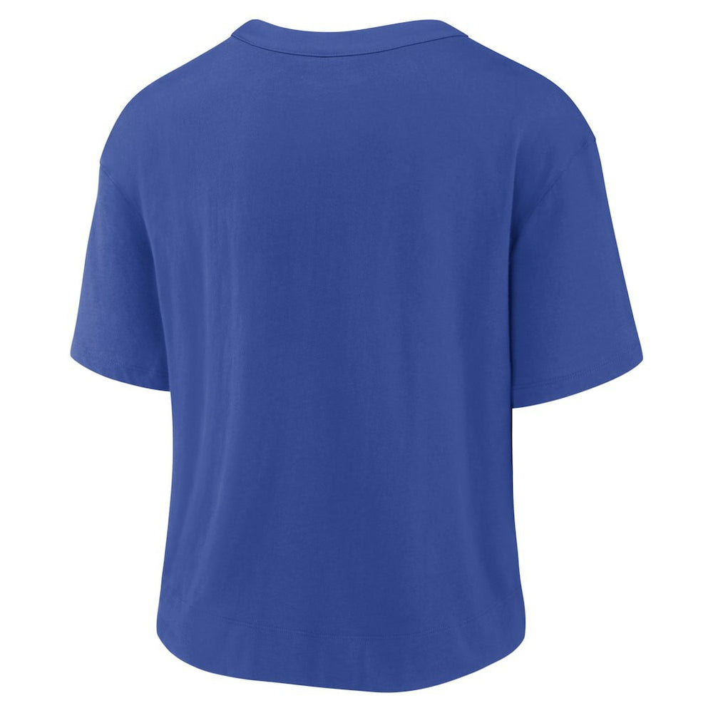 Los Angeles Rams Women's High Hip Fashion T-Shirt Royal/Bone - Nike