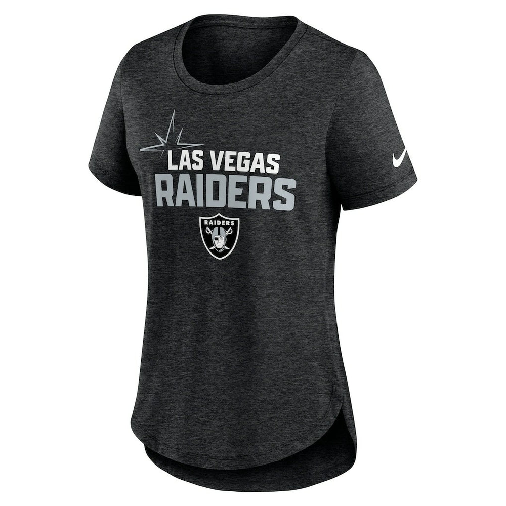 Las Vegas Raiders Women's Local Fashion Tri-Blend T-Shirt Heather Black - Nike