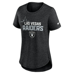 Las Vegas Raiders Women's Local Fashion Tri-Blend T-Shirt Heather Black - Nike