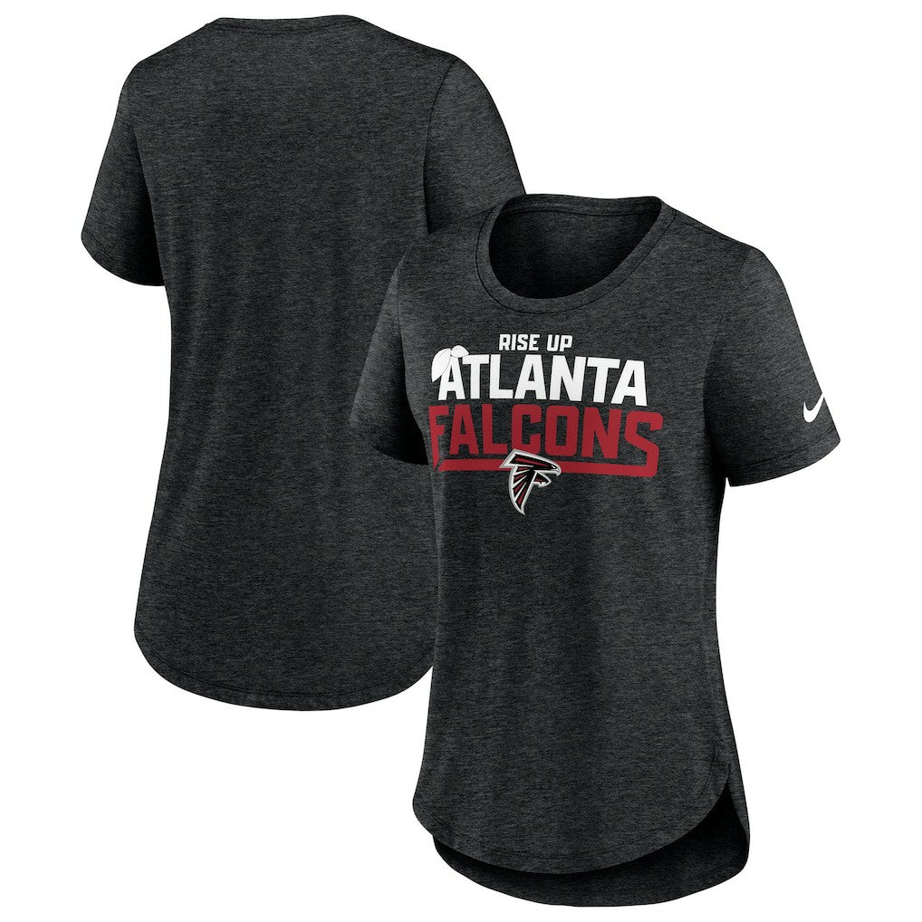 Atlanta Falcons Women's Local Fashion Tri-Blend T-Shirt Heather Black - Nike