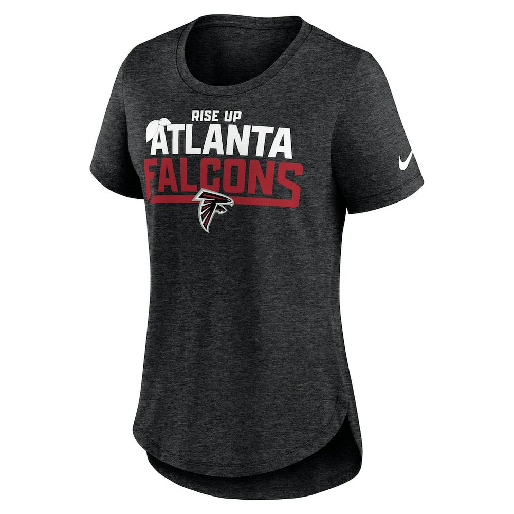 Atlanta Falcons Women's Local Fashion Tri-Blend T-Shirt Heather Black - Nike