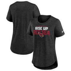 Arizona Cardinals Women's Local Fashion Tri-Blend T-Shirt Heather Black - Nike