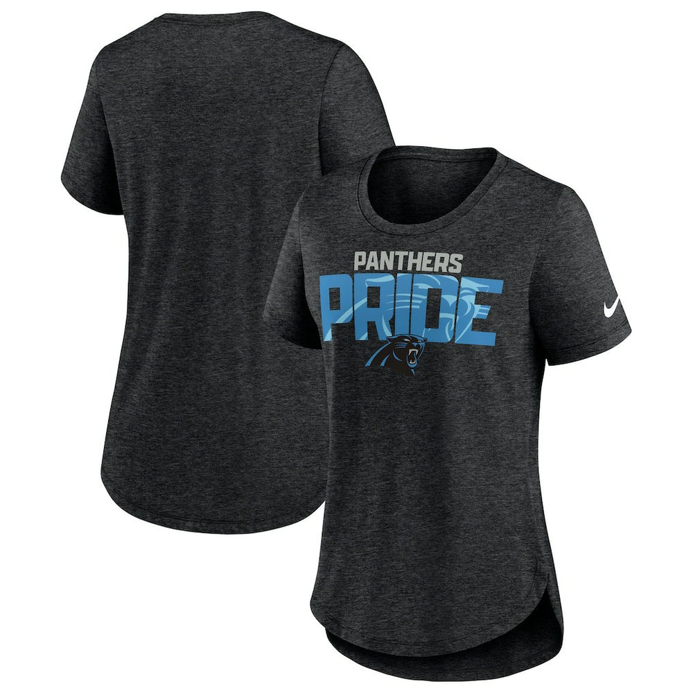 Carolina Panthers Women's Local Fashion Tri-Blend T-Shirt Heather Black - Nike