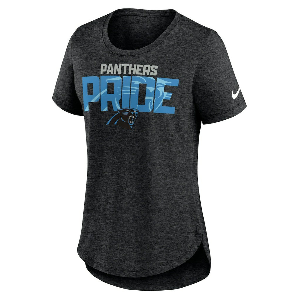 Carolina Panthers Women's Local Fashion Tri-Blend T-Shirt Heather Black - Nike