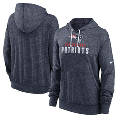 New England Patriots Women's Plus Size Gym Vintage Pullover Hoodie Navy - Nike