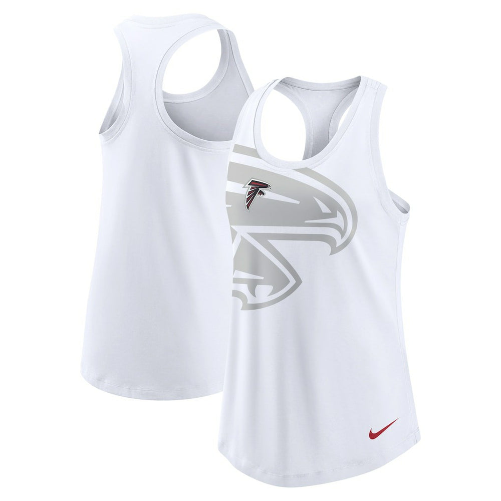 Atlanta Falcons Women's Tri-Blend Scoop Neck Racerback Tank Top White - Nike