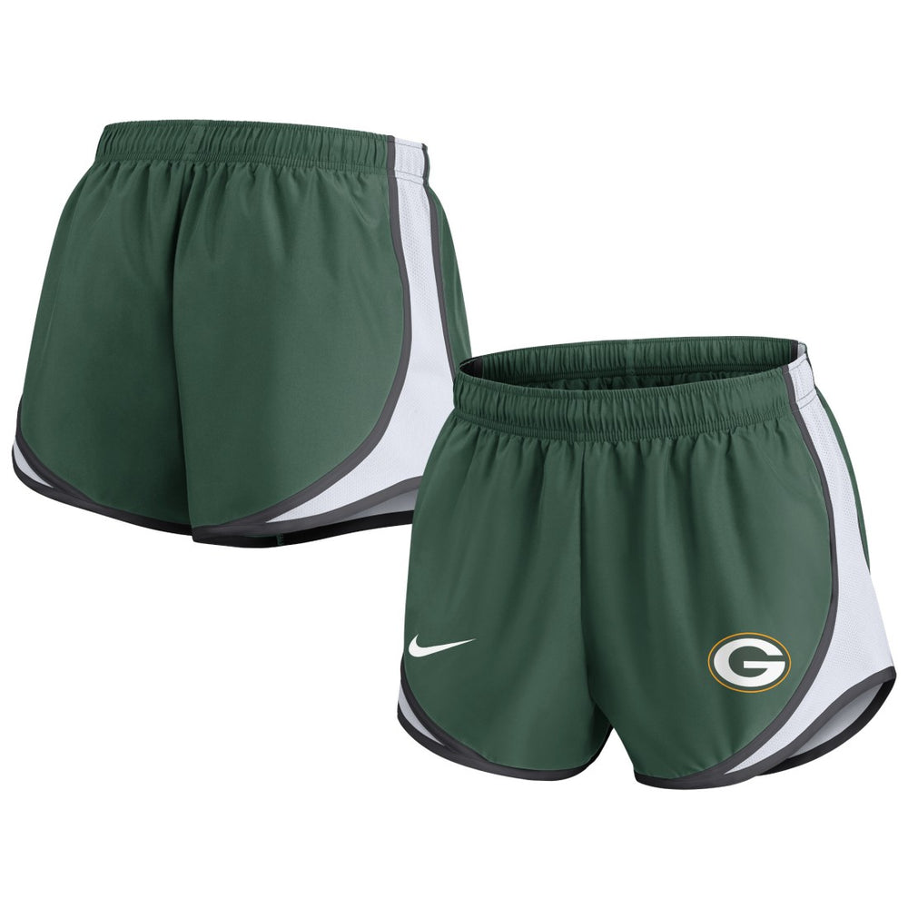 Green Bay Packers Women's Plus Size Tempo Shorts Green - Nike