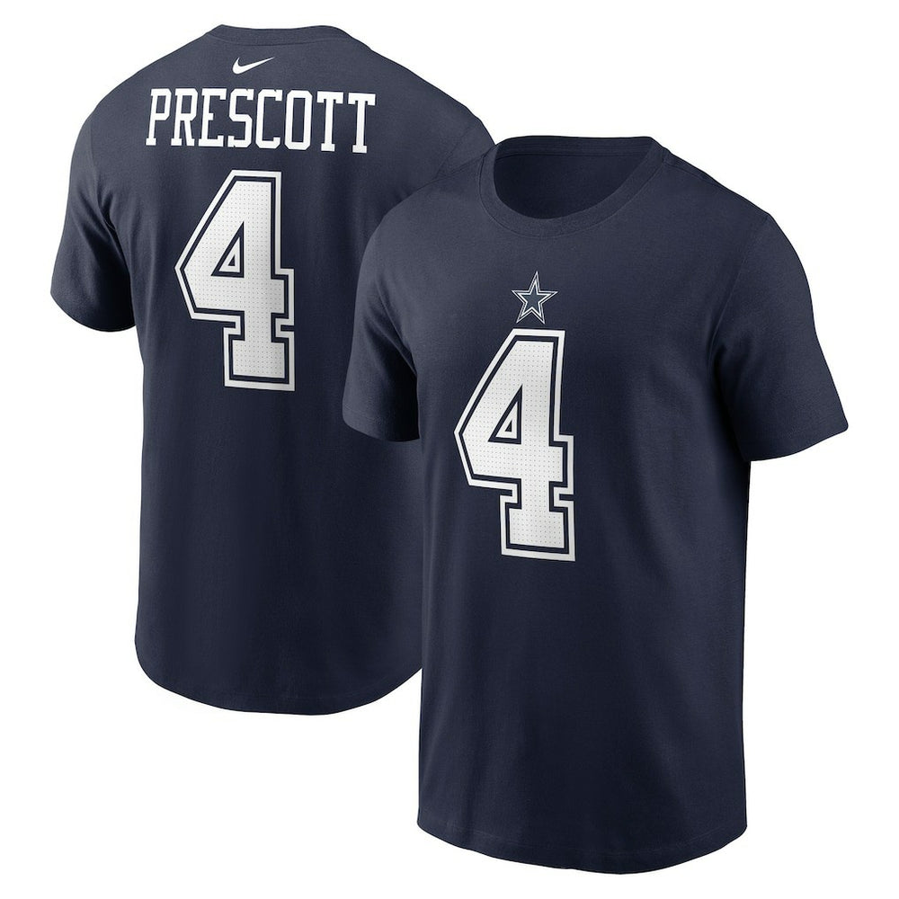 Dak Prescott Dallas Cowboys Player Name & Number T-Shirt Navy - Nike