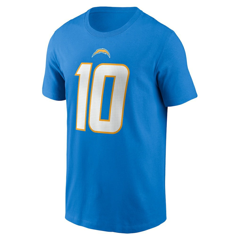 Justin Herbert Los Angeles Chargers Player Name & Number T-Shirt Powder Blue - Nike