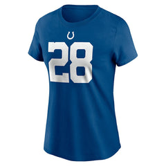 Jonathan Taylor Indianapolis Colts Women's Player Name & Number T-Shirt Royal - Nike