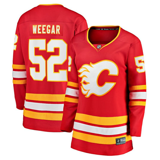 MacKenzie Weegar Calgary Flames Fanatics Women's Home Breakaway Player Jersey - Red | NHL Jerseys