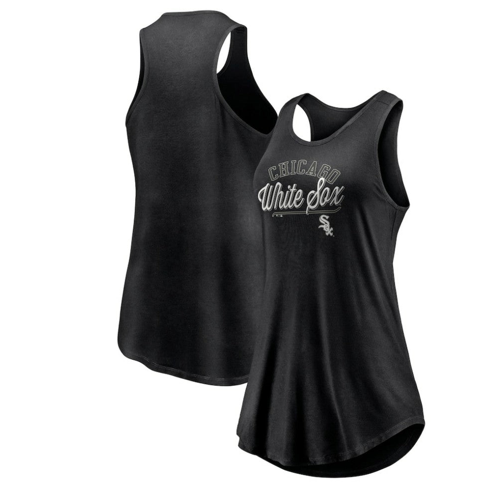 Chicago White Sox Fanatics Women's Simplicity Swing Racerback Scoop Neck Tank Top Sale