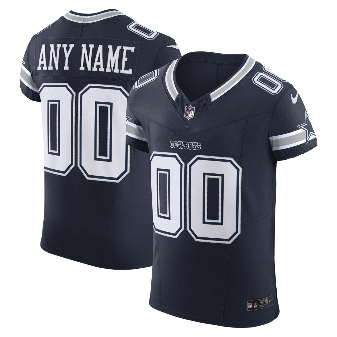 Dallas Cowboys Vapor F.U.S.E. Elite Custom Jersey Navy - Nike