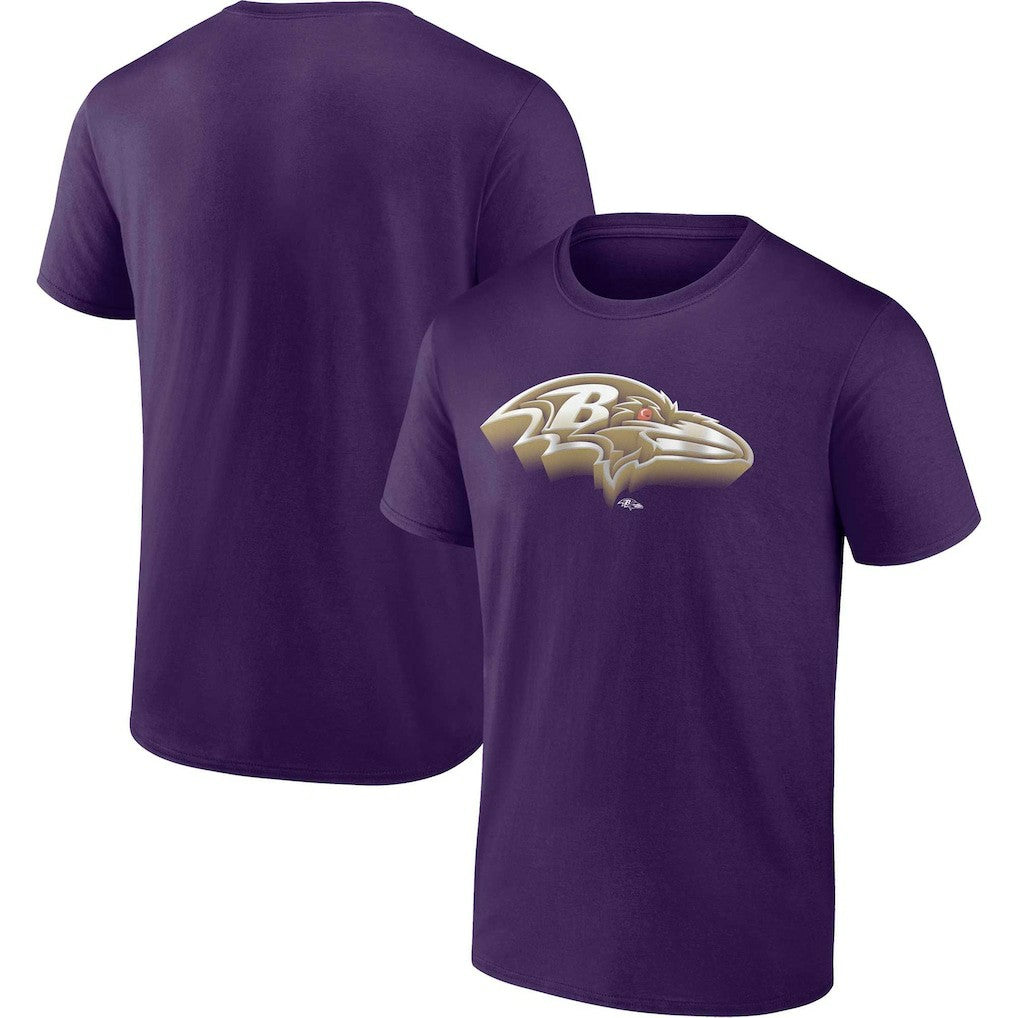 Baltimore Ravens Chrome Dimension T-Shirt Purple - Fanatics