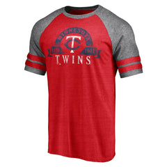 Minnesota Twins Fanatics Utility Two-Stripe Raglan Tri-Blend T-Shirt Near Me