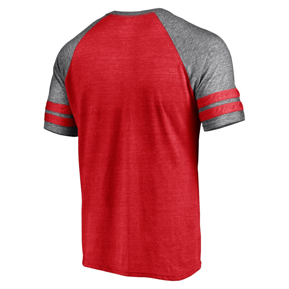 Minnesota Twins Fanatics Utility Two-Stripe Raglan Tri-Blend T-Shirt Near Me