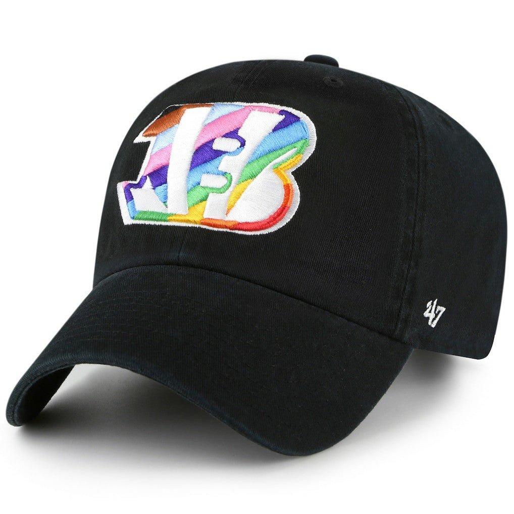 Cincinnati Bengals '47 Team Pride Clean Up Adjustable Hat Black - 47 brand