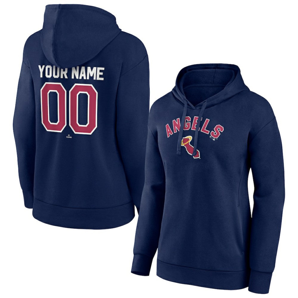 California Angels Women's Personalized Cooperstown Collection Winning Streak Pullover Hoodie Sale