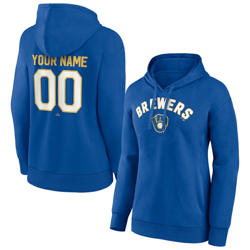 Milwaukee Brewers Women's Personalized Cooperstown Collection Winning Streak Pullover Hoodie Online