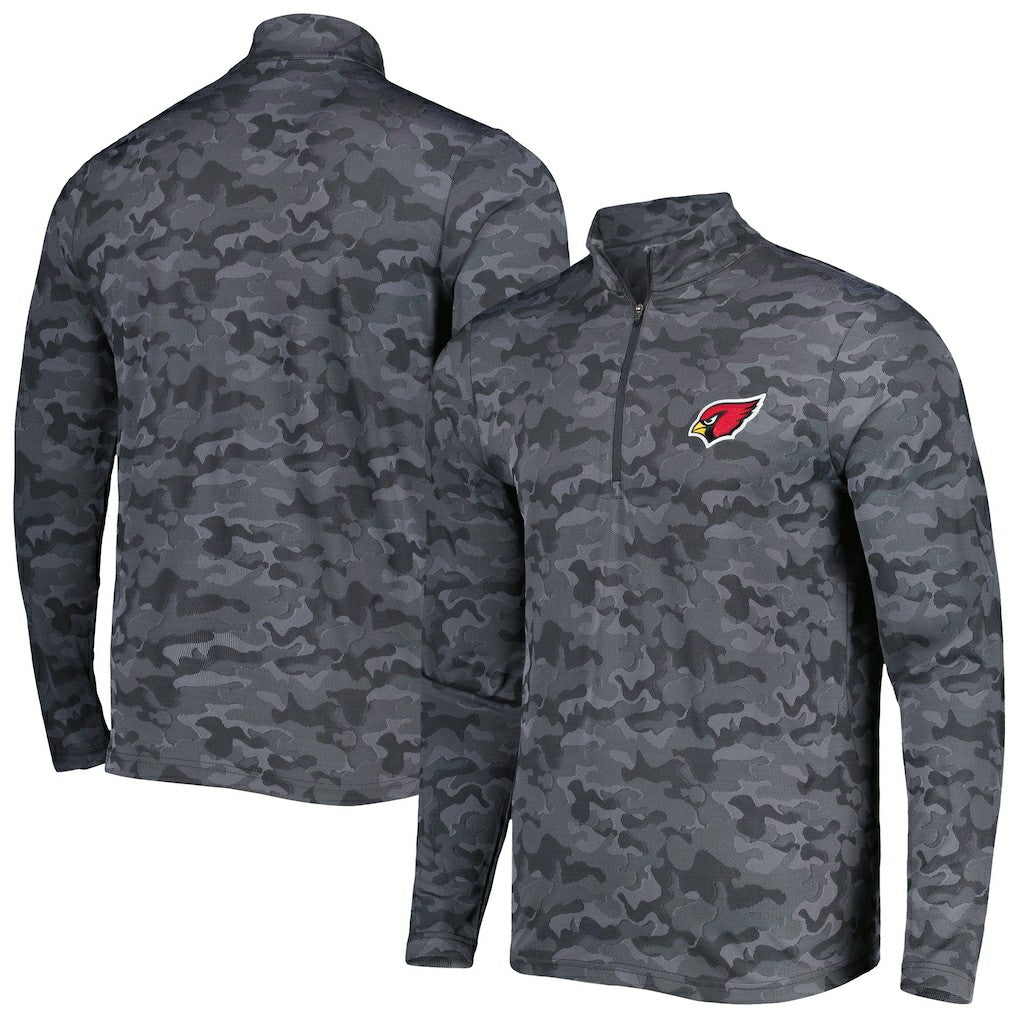 Arizona Cardinals Antigua Brigade Quarter-Zip Sweatshirt Black - NFL