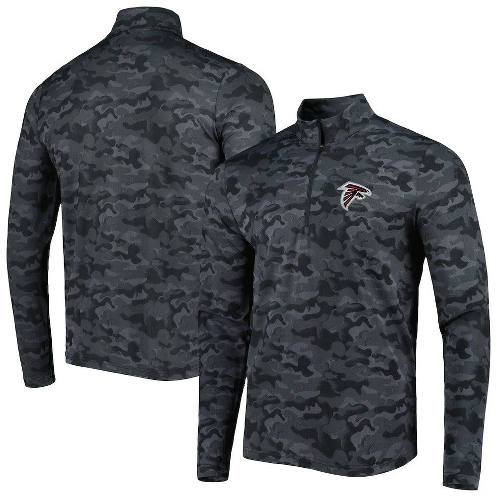 Atlanta Falcons Antigua Brigade Quarter-Zip Sweatshirt Black - NFL