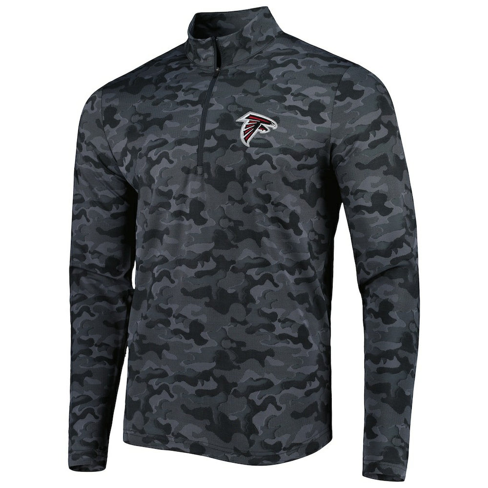 Atlanta Falcons Antigua Brigade Quarter-Zip Sweatshirt Black - NFL