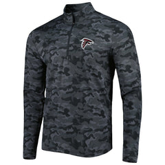 Atlanta Falcons Antigua Brigade Quarter-Zip Sweatshirt Black - NFL