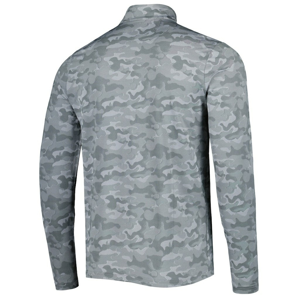 Chicago Bears Antigua Brigade Throwback Quarter-Zip Top Gray - NFL