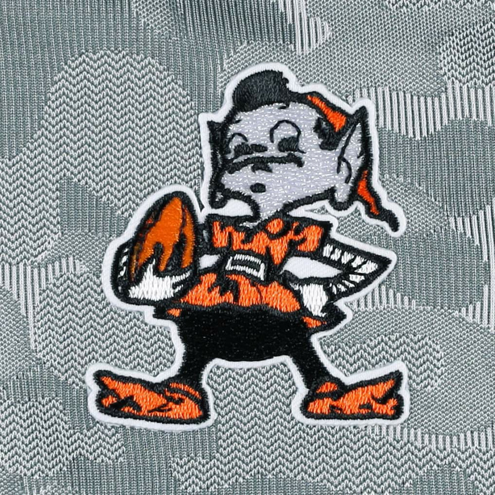 Cleveland Browns Antigua Brigade Throwback Quarter-Zip Top Gray - NFL