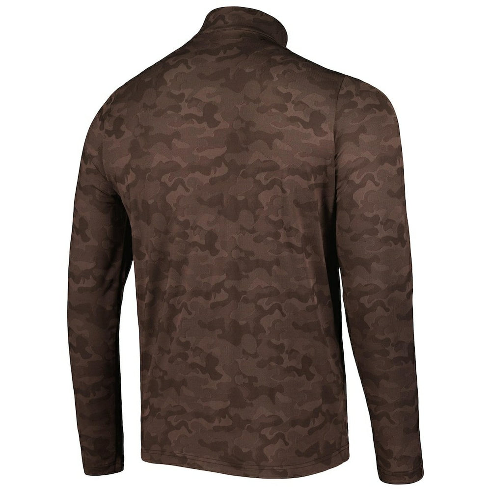 Cleveland Browns Antigua Brigade Quarter-Zip Sweatshirt Brown - NFL