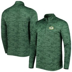 Green Bay Packers Antigua Brigade Quarter-Zip Sweatshirt Green - NFL