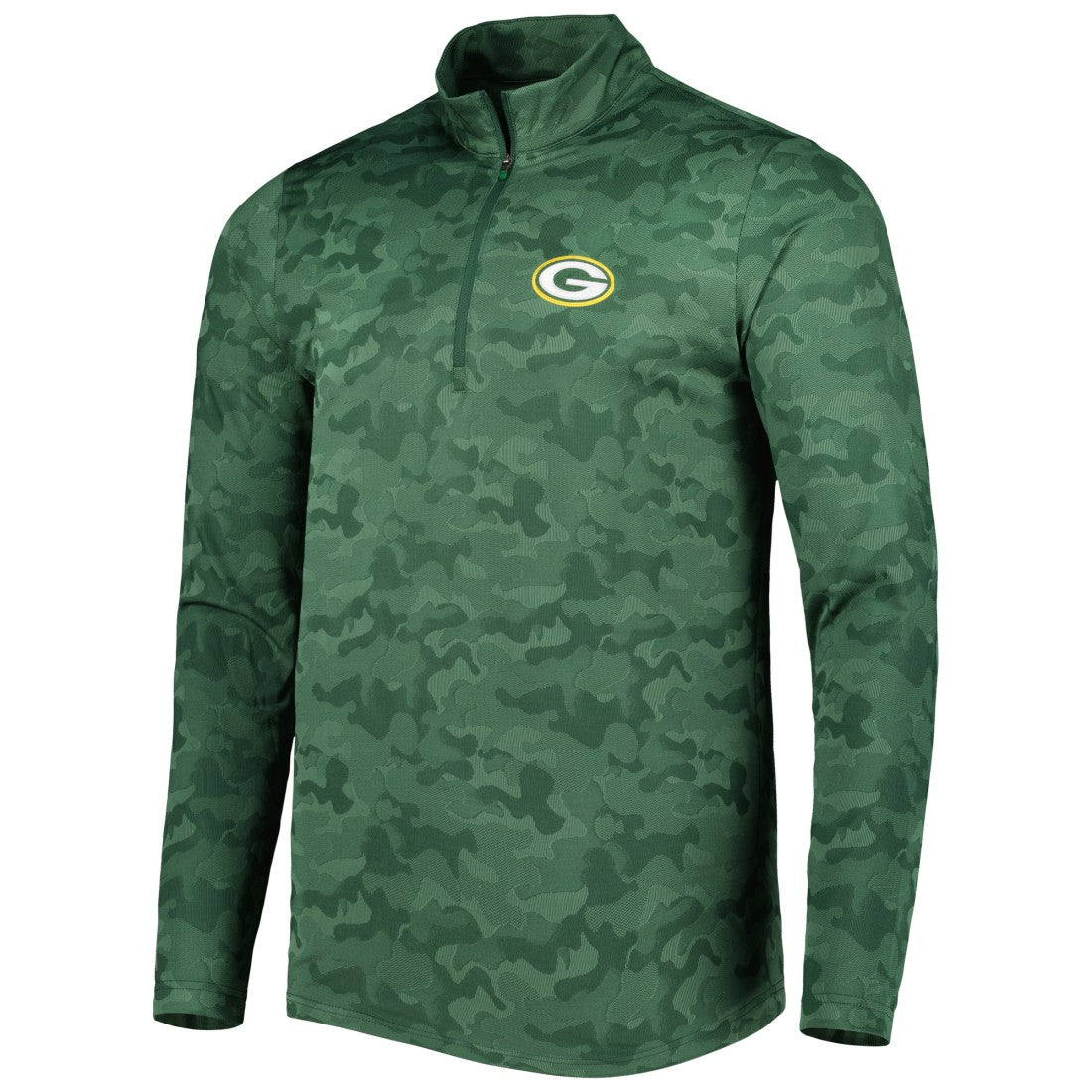 Green Bay Packers Antigua Brigade Quarter-Zip Sweatshirt Green - NFL